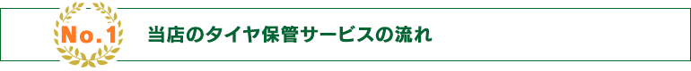 当店のタイヤ保管サービスの流れ